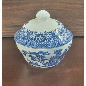 Churchill Blue Willow Sugar Bowl